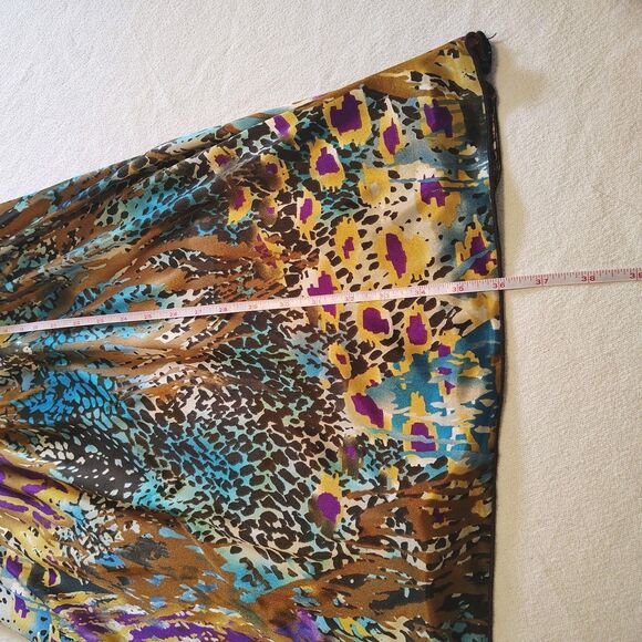 Y2K Abstract Print Dress Womens Size S Empire Waist Spaghetti Strap Retro - Picture 6 of 8